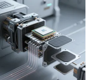 Simulation diagram of the heat dissipation system for high-performance intelligent driving chips Simulation diagram of the heat dissipation system for high-performance intelligent driving chips