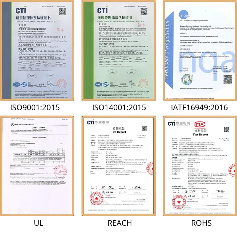 Sheen Technology quality and environmental management system certificates